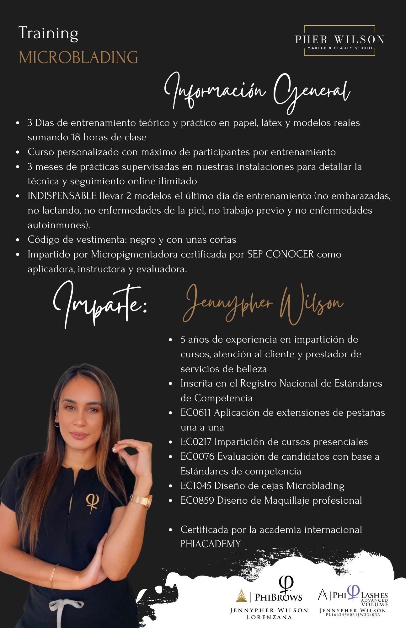 Información general del curso de microblading